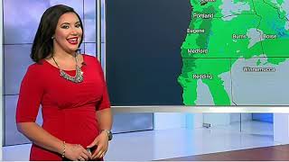 Felicia Combs - 091821 Red Dress - Weather Channel - Rear View - Easy On The Eyes