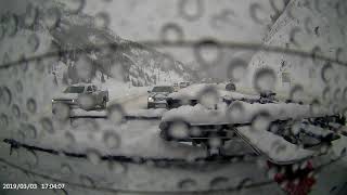 Rear Dash Cam of I-70 Avalanche