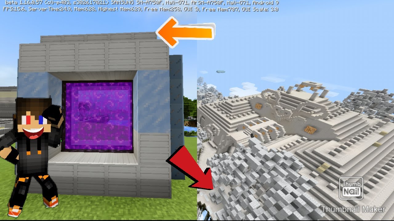 Comment faire le portail pour aller au paradis dans minecraft - YouTube