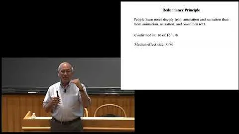 Redundancy principle  Mayer