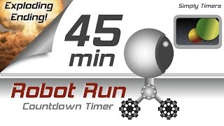 45 min racing robot countdown timer with exploding ending