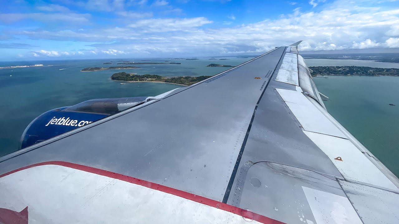 Heavy JetBlue Airways Airbus A320 Takeoff + Landing | Charlotte - Boston | N521JB | Seat 12F 