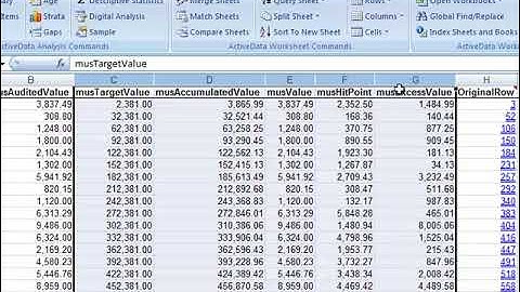 Sampling with active data in Excel.
