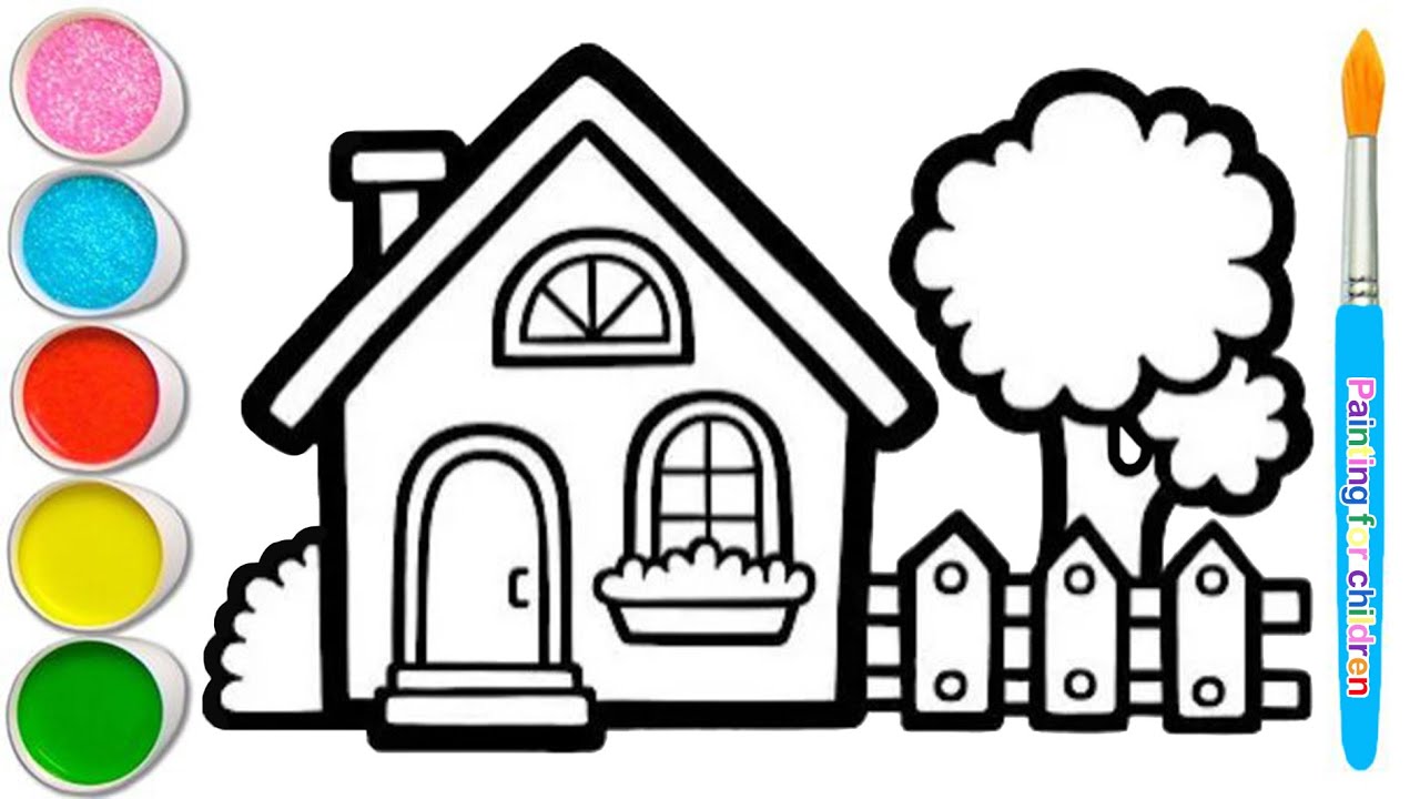 How To Draw And Paint Kids Playhouse Learning Coloring Easy How To