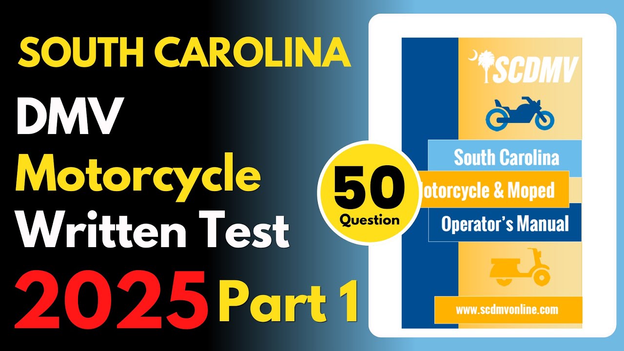 South Carolina Motorcycle Written Practice Test | Part 1 | DMV Motorcycle Written Practice Test