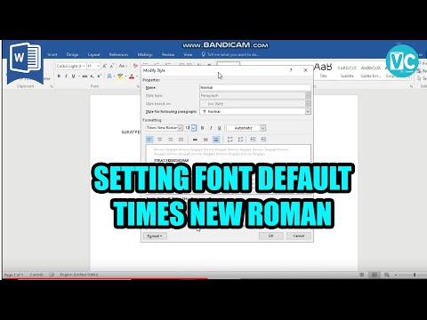 Mengatur Font Times New Roman secara Default di Microsoft Word