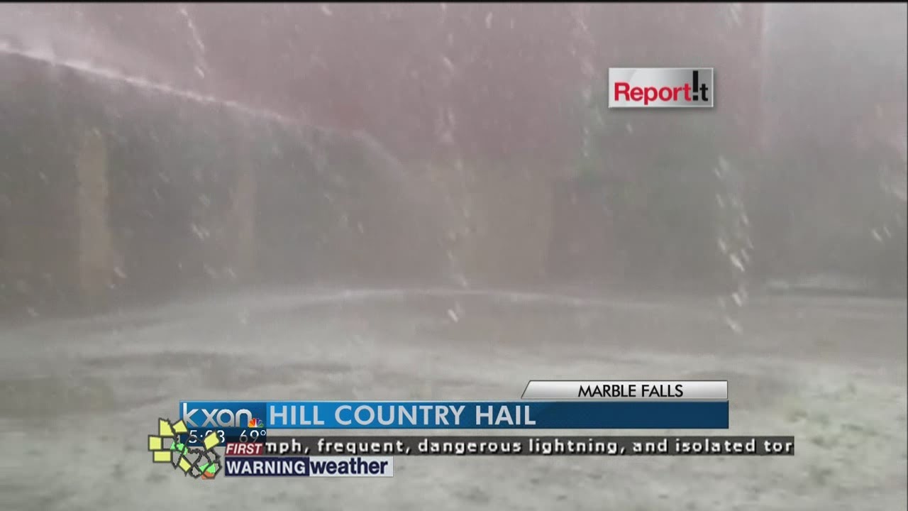 Hail storm bearing down on Austin - YouTube