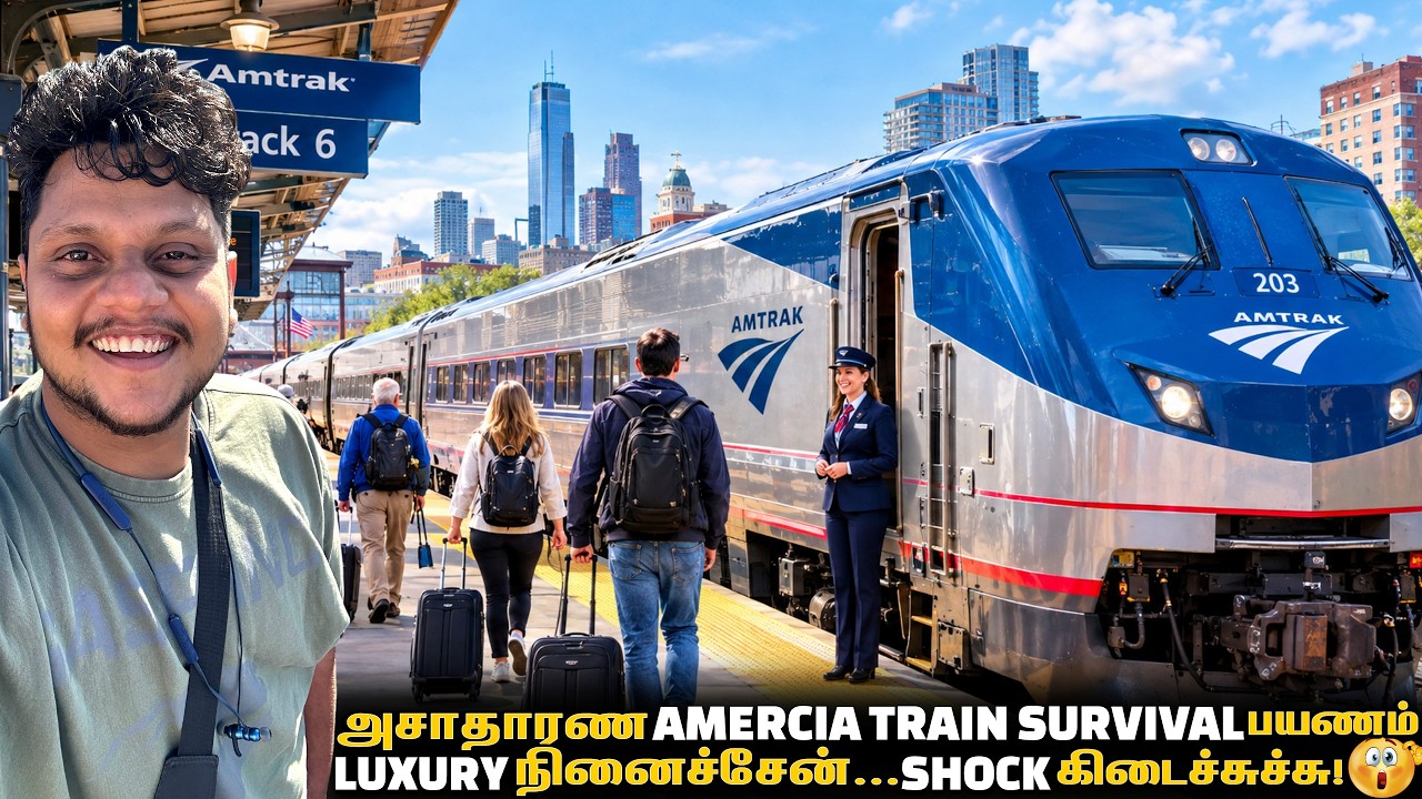 ⁣அசாதாரண America train Survival பயணம் | USA ep 9