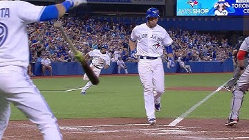 CLE@TOR: Donaldson hits a two-run double off the wall