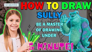 How To Draw Sully From Monsters Inc Step By Step Easy Be A Master Of Drawing Under 5 Min