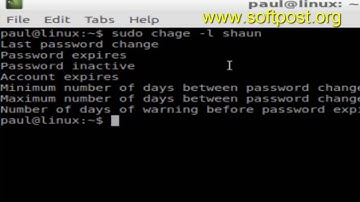 How to view password expiry details for a user in Ubuntu