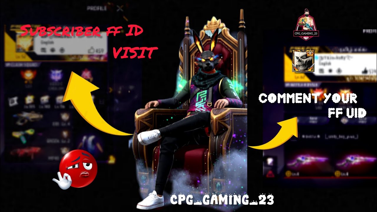 FREE FIRE UID REVIEW | SUBSCRIBER ID VISIT | PART 3 | CPG GAMING 23 ...