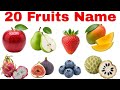 🍎 20 Fruits Name in English and Hindi | Kids Learning Video 🍌