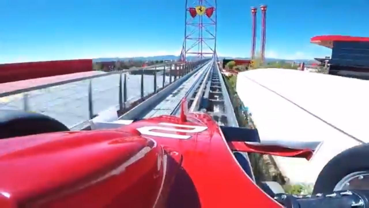 Red Force roller coaster POV Ferrari Land PortAventura World Spain