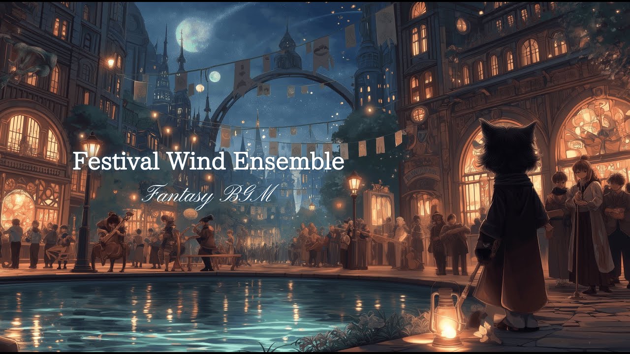 【Fantasy BGM】Festival Wind Ensemble - 夜風に巡る祝祭の音楽隊【作業用・読書・夜】