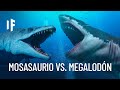 ¿Qué pasaría si el megalodón se enfrentara al mosasaurio?