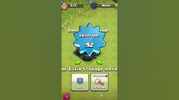 clash of clans maxing dark Elixir storage