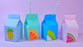 origami paper juice box  |  diy cute box screenshot 2