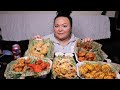 Wingstop Boneless Wings, Cajun Corn, Chicken Strips, & Parmesan Fries Mukbang | AngelaEats