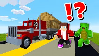JJ and Mikey Save TRUCK HOUSE CHALLENGE in Minecraft / Maizen animation