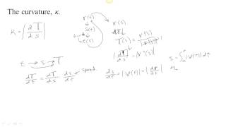 Curvature, kappa, and the radius of curvature, rho.