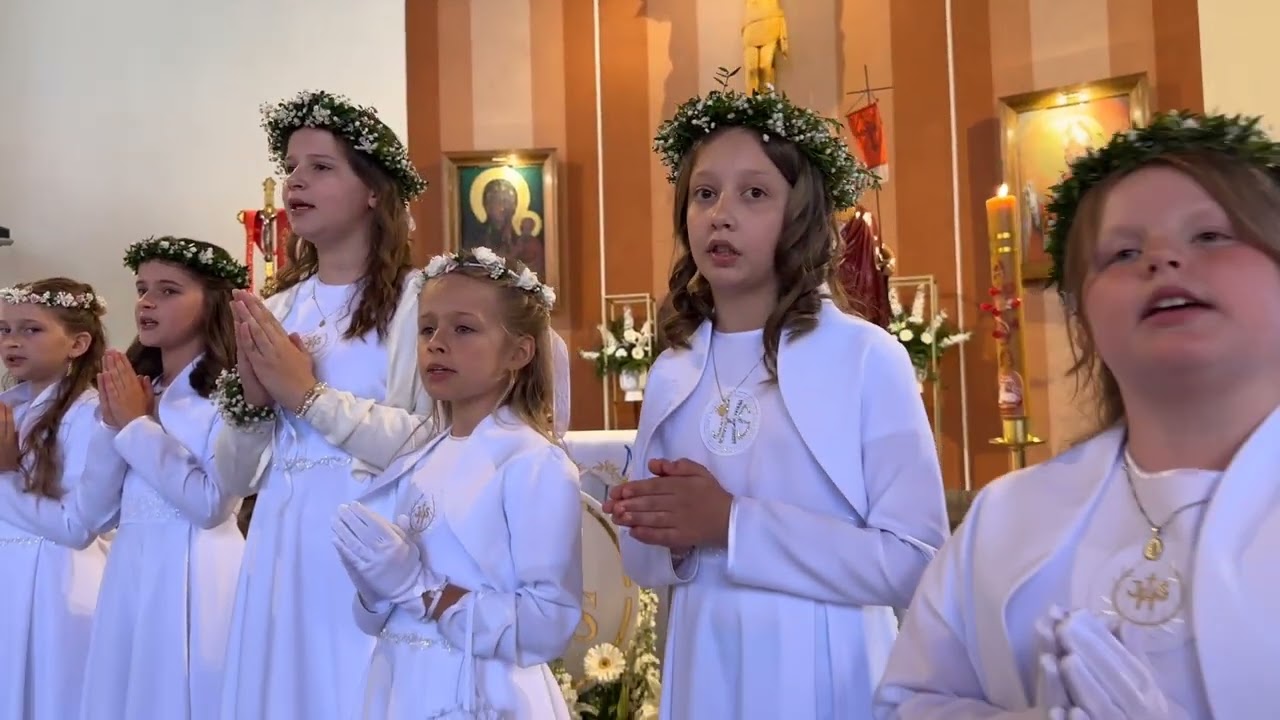 Pierwsza Komunia Św. w Wieruszowie - Podzamczu