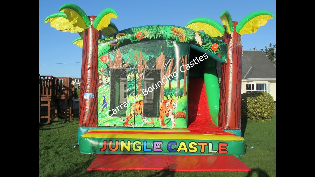 Надувной батут в виде джунглей с Bluetooth-колонкой 🌴🔊 | Аренда надувных батутов в Голуэе