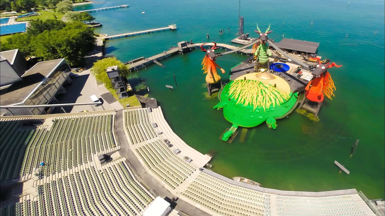 Bregenzer Festspiele: Die Seebühne aus der Luft - YouTube