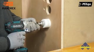 Mandrex | Gatzagen One Click opnamen Starter Set 11 mm Zeskant met centreerboor kort & 5 adapters | MX200031B