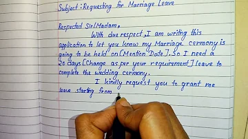 #marriageleave#application#office.  How to Write Marriage Leave Application For Office