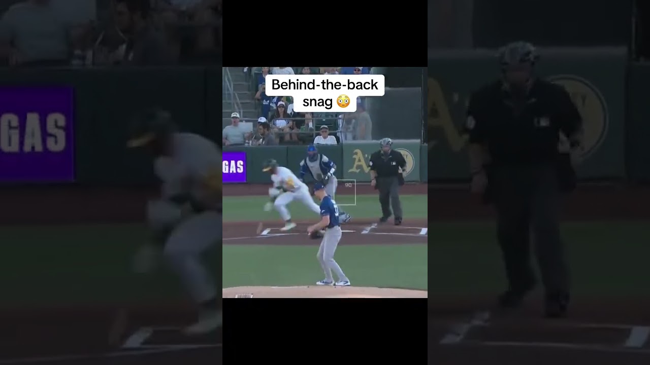Awesome grab by the pitcher 😮‍💨