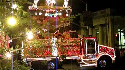 Grand Finale of the 15th Annual Lighted Tractor Parade in Calistoga