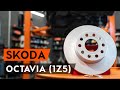 How to change rear brake discs / rear brake rotors on OCTAVIA 1Z5 [TUTORIAL AUTODOC]