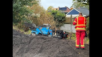 Ongeval met minigraafmachine in Stadskanaal