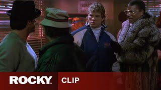 Tommy Gunn Challenges Rocky Balboa | ROCKY V