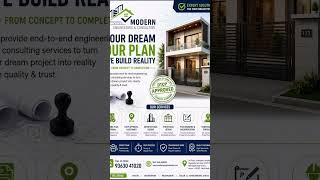 DTCP Approval &amp; House Design Services in Hosur Modern Engineering land building 3D 2d Home Swp plot