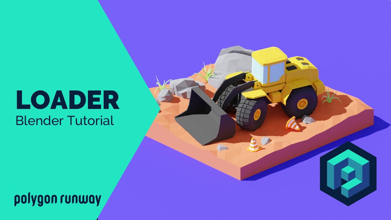 Construction Loader Vehicle Blender 2.8 Low Poly 3D Modeling Tutorial