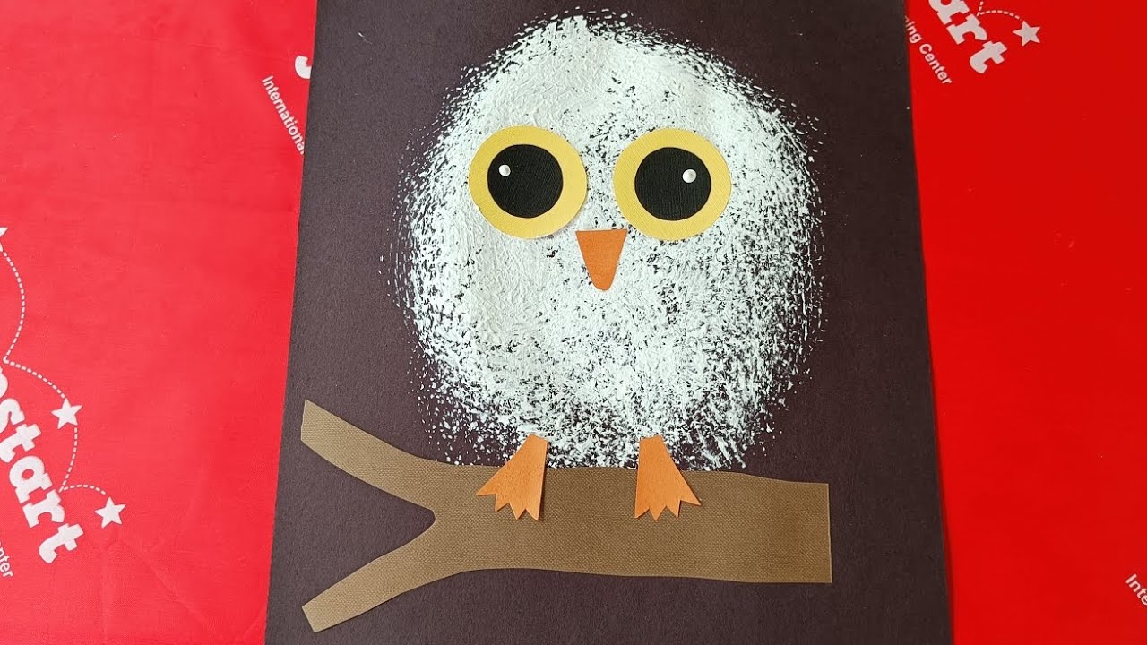 Easy Paper Plate Snowy Owl Kids Craft