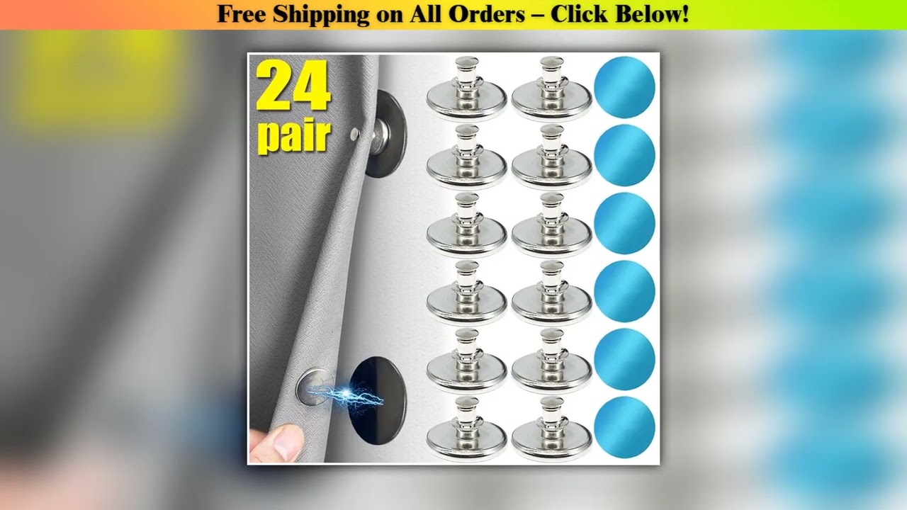 Metal Curtain Magnetic Closure Wall Mounted Magnetic Buckle Shower Curtain Magnet Clips Detachable