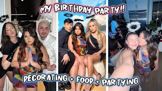 MY BIRTHDAY PARTY VLOG!! decorating, food + party bus!!