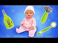 Games at the swimming pool. How to help Baby Born Emily? Toy videos for kids.