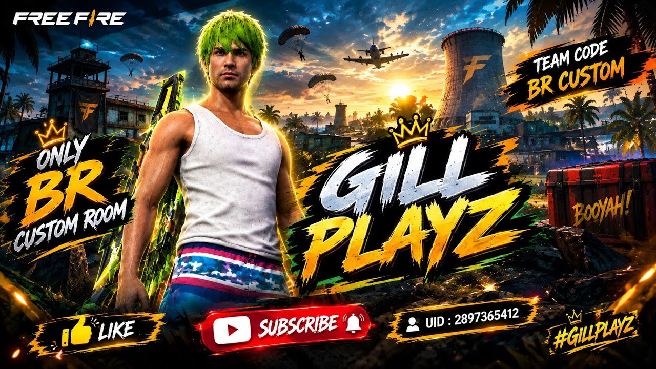 🔴Live Free Fire Only Custom Room 🔥 Giveaway Room | Gill Playz #freefireindia #garenafreefire