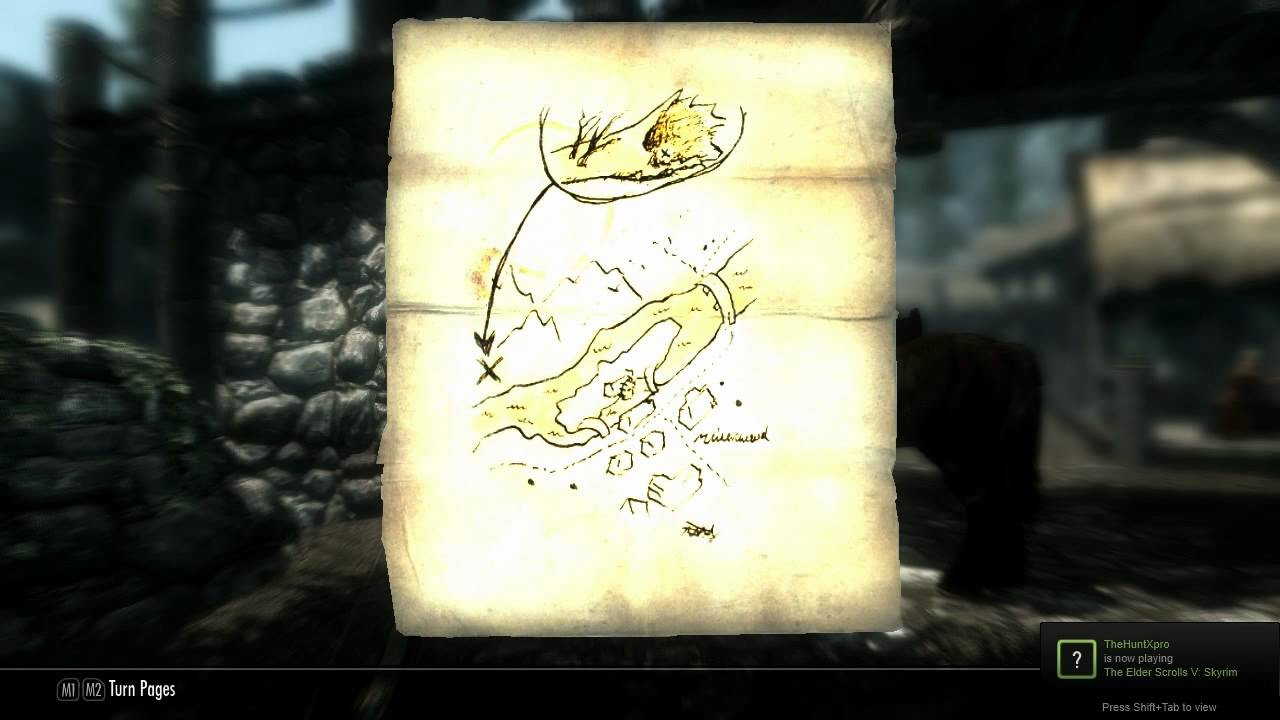 Skyrim Treasure Map 1 Guide (I)