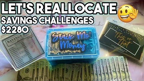 REALLOCATION OF SAVING CHALLENGES! LARGE CASH ENVELOPE STUFFING! MOVING MONEY IN MY BINDERS!