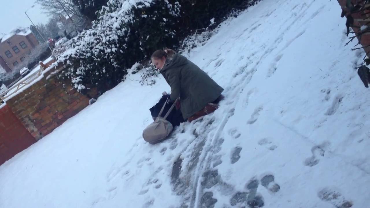 GIRL FALLS ON ICE YouTube