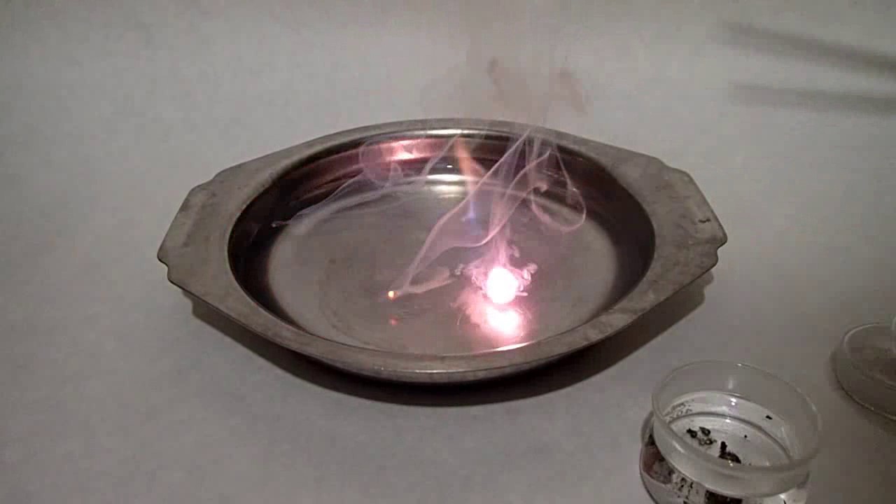 Metallic caesium Caesium in air. Caesium and water Caesium and ethanol