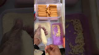 Sausage mozzarella corndog