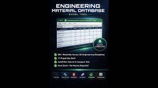 Engineering Material Properties Database | Excel Reference Tool | 80+ Materials