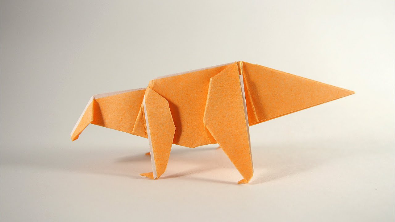 Iguanodon Origami リアル イグアノドンの折り方 折り紙 恐竜 Dinosaur Let S Origami 折り紙の折り方 折り紙モンスター