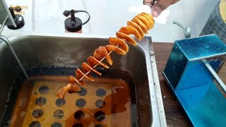 Potato spring roll in Tourist place,Potato spring making video, potato spring recipe